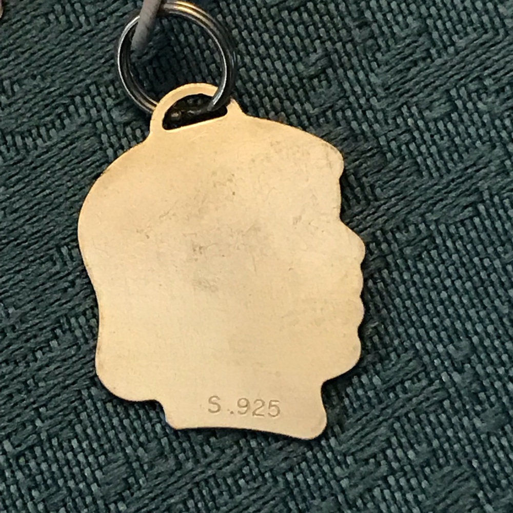 Sterling silver silhouette boy charm